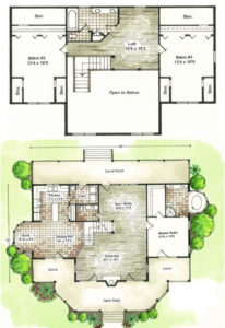 Old Faithful Cypress Log Homes Floor Plan Blueprint