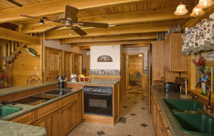 Cypress Yellowstone Log Home Kitchen
