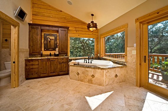 Madison's Dream Cypress Log Home Master Bath Area